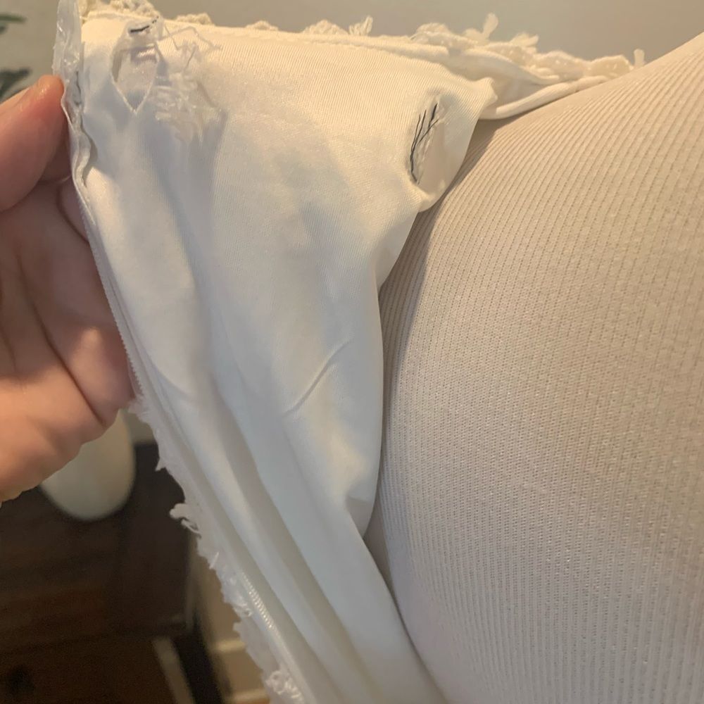 Lace mesh floral bridal lulus sheer wedding maxi dress gown rehearsal day - Picture 4 of 9